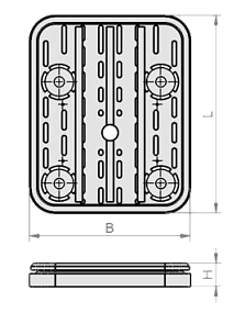 Накладка вакуумной подушки VCSP-U 140x115x16.5 VCBL-K1