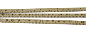 Шкала левая 1500-0 мм. Ширина 9мм